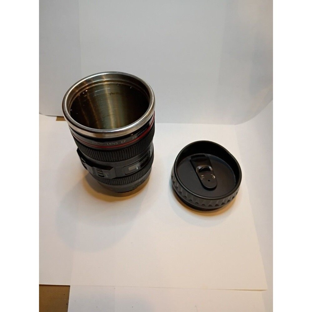 Canon Caniam Camera Zoom Lens EF 24-105mm Stainless Steel Travel Mug Cup 12oz